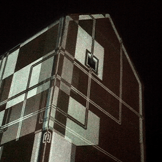 Videomapping-Installation während Zuckerbrot und Peitsche Festival, Regensburg 2016